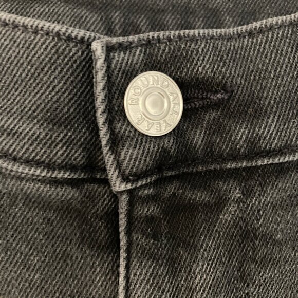 AYR Jeans Womens 26 Black The Beat Barrel Leg Ankle Crop Uni Denim Trouser Cut - Picture 9 of 12